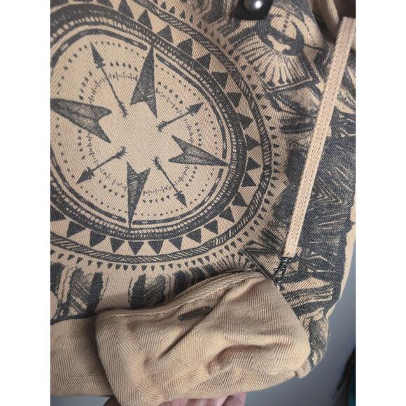 Free people rustic compass jute studded handle bag - Picture 9 of 14